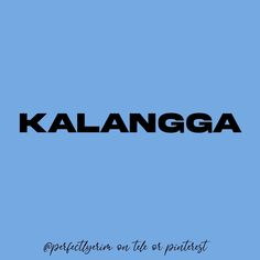 the word kalangaa on a blue background