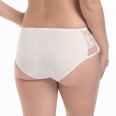 Discover the sophisticated Sita high-waist briefs, echoing the design of the Sita series with stretch fabric adorned by all-over stripes, embraced by stretch lace and transparent tulle. Featuring a clean, opaque back, these briefs boast a lustrous decorative trim, soft elasticated waistband, and flat legline for a comfortable fit that remains invisible under tight clothing. Pair with the matching bra to complete the set. Detailed Information: Style: 1366 Design: High waist brief Materials: 77% p Panty Style, High Waisted Briefs, Brazilian Cut, Decorative Trim, Tights Outfit, Bra Styles, Black Crystals, Stretch Lace, Floral Lace