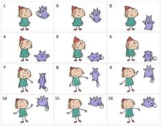 the instructions for how to draw a cartoon girl with her hand on an animal's back