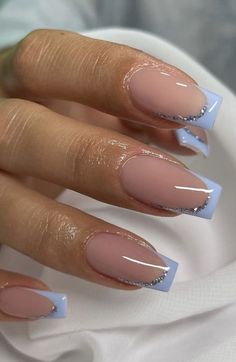 Graduation Nails, Colorful Nails, Easy Nails, French Tip Acrylic Nails, Work Nails, Casual Nails, Nail Stuff, Classy Acrylic Nails