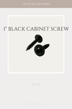 black cabinet screws with the words, i'm black cabinet screw on it