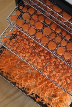 the carrots have been grated together and are ready to go into the oven