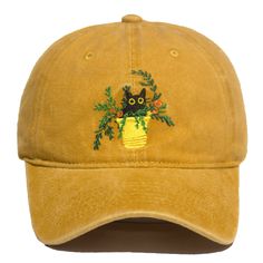 PRICES MAY VARY. QUALITY EMBROIDERED DESIGN: With high quality EMBROIDERED graphic pattern on front, this dad cap is made for great smooth texture and long lasting durability, soft, comfortable, durable and lightweight. ONE SIZE FITS MOST: With adjustable strap closure on the back, this dad hat can be easily adjusted to fit your head. circumference 21.3"-23.6", brim length 2.95", crown height 4.72". FEATURES: Adjustable strap closure, 6 panels with 6 embroidered ventilation eyelets, a curved bri Brown Embroidered Baseball Cap With Curved Brim, Brown Embroidered Curved Brim Baseball Cap, Outdoor Exercises, Ball Games, Sunny Morning, Hat Men, Embroidered Baseball, Dad Cap, Embroidered Baseball Caps