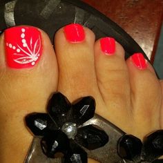 Toenail Designs Summer, Red Toenails, Gel Pedicure, Pedicure Colors, Summer Toe Nails