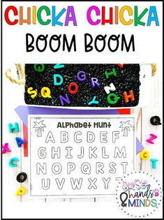 the alphabet and numbers are on display for kids to learn how to spell with this printable