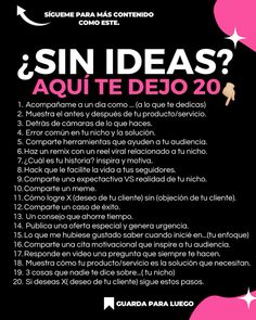 a black and pink poster with the words, sin ideas? aout te deo 20