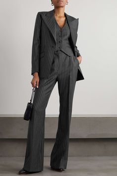 Gabriela Hearst, Pinstripe Suit, Look Vintage, Fall 2018, New Classic, Work Attire