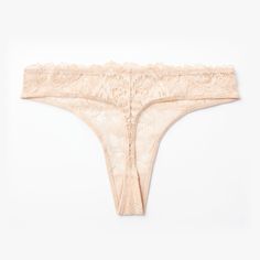 Our exclusive soft scalloped lace with a silhouette that offers the versatility to wear it under any outfit. It's a sweet and sexy addition to your dresser that will quickly become your go-to thong. Minimal rear coverage. Cotton lined gusset. Elegant Stretch Lace String, Elegant Stretch String Lace, Sheer Lace Briefs, Fitted Lace Trim Briefs, Lace Thong, Scalloped Lace, Dresser, Lace, How To Wear