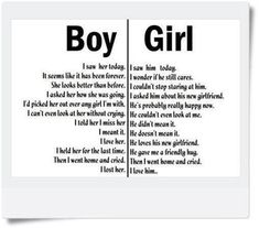 an open book with the words boy and girl on it