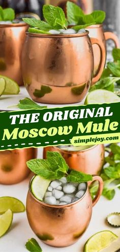 Learn how to make this Original Moscow Mule for your easy holiday drink ideas! This classic cocktail recipe is so popular and so easy to mix together. Pin this recipe! Gin Moscow Mule Recipe, Holiday Drink Ideas, Moscow Mule Recipe Classic, Moscow Mule Drink Recipes, Best Moscow Mule, Moscow Mule Drink, Best Margarita Recipe, Beautiful Place In The World, Moscow Mule Cocktail