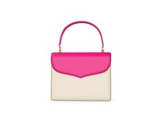 Playful Pink Purse With Vegetable Tanned Cream Body - Zelli Handbags Alligator Handbags, Python Handbags, Cream Body, Cream Tops, Classic Handbags, Luxury Purses, Ostrich Leather, Pink Purse, Leather Conditioner