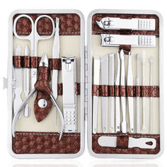 PRICES MAY VARY. ▶Manicure set, multiple tool options:Professional Manicure Kit contains 18 tools for hand care, facial care and foot care which can meet all of you needs.No need to pay for a single nail clippers or Nose Hair Scissors,money can be saved.Even thick nails can be easily cut off directly,No need to use a lot of force. ▶ Nail Clippers Made of top quality steel:Our Stainless steel nail tools are made of high quality steel, which is strong and durable, and it will not fade, extremely h Nail Care Tools, Luxurious Travel, Rose Gold Brown, Best Travel Accessories, Pedicure Kit, Manicure Kit, Manicure Set, Grooming Kit, Hand Care