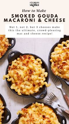 Are you ready for the ultimate baked macaroni and cheese? This smoked gouda skillet mac and cheese combines three cheese with corkscrew macaroni for the cheesiest, most delicious pasta side dish the whole family will love. Make it for the holidays or for a weeknight dinner. Smoked Gouda Mac And Cheese, Gouda Mac And Cheese, Pasta Side Dish, Comforting Recipes, Skillet Mac And Cheese, Cheese Mac And Cheese, Pasta Macaroni, Pasta Side, Baked Macaroni And Cheese