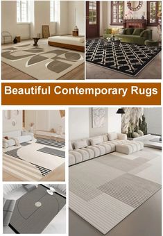 a series of photos showing different types of rugs