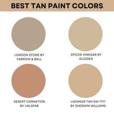 the best tan paint colors to use in your home or office, according with different shades