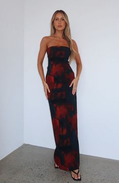 The Leave You Alone Maxi Dress Deep Merlot. Head online and shop this season's latest styles at White Fox. Express delivery and AfterPay available. Perspex Heels, Cute Mini Bags, Christmas Party Dress, Burgundy Dress, Strapless Mini Dress, Hoco Dresses, All Eyes, Side Split, Christmas Dress