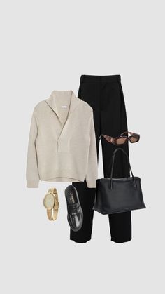 Mode Zara, Aesthetic Fall, Minimal Outfit, Outfits Winter, Looks Chic, White Sweater, 가을 패션, Autumn Outfit, Effortless Chic