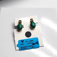 18k Yellow Gold Green Malachite Stud Earrings 0.500cts K18yg Japan Gold New Pawnable Stamped Green Malachite, Green Gold, Green And Gold, New Color, Jewelry Earrings, Yellow Gold, Stud Earrings, Women Jewelry, Japan