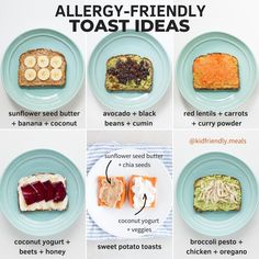 a poster showing the different types of toasts and other things to eat for breakfast