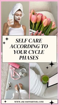 If you are looking for easy selfcare ideas during menstrual cycle phases, then this guide is the way. cycle syncing your self care routine to your cycle can be lifechanging. Discover how you can use self-care as a mindful activity to help you connect with your feminine energy and foster body positivity. self care aesthetic pictures | divine feminine | mindfulness | healing | selfcare luteal phase | self care cycle syncing | period self care How To Cycle Sync, Self Care During Period, Luteal Phase Self Care, Luteal Phase Activities, Period Self Care Routine, Menstrual Syncing, Cycle Seasons, Self Care Schedule, Period Self Care