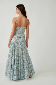 Rent Sundrenched Printed Maxi Dress from Nuuly. Pick 6 items for $98/month. Free shipping + returns. Long Sun Dresses, Long Sun Dress, Free People Aesthetic, White Accessories, Long Dress Casual, Feminine Design, Maxi Dresses Casual, Printed Maxi, Dance Dresses