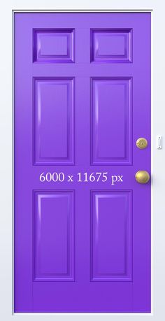 a purple door with the number 6000 x 1565 px