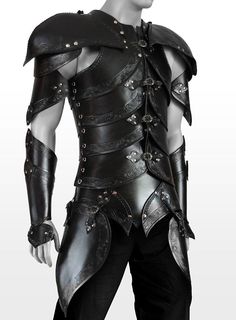 Elf Leather Armor black Handcrafted, genuine leather LARP armor Larp Armor, Leather Armor, Body Armor, Fantasy Fashion, Character Outfits, His Hands