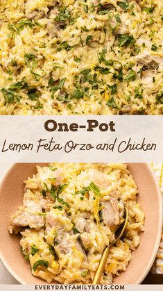 one pot lemon feta orzo and chicken