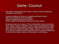 some words that are in the same language, such as game - coconut and other things