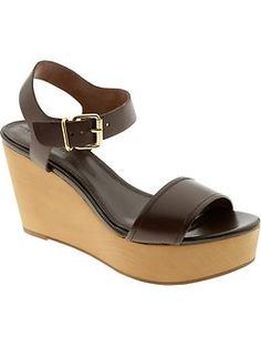 Lanah Wedge Classic Platform Wedge Sandals, Classic Wedge Heel Platform Sandals, Formal Leather Wedge Sandals With Cushioned Footbed, Classic Brown Wedge Heel Sandals, Insole Design, Cute Wedges, Perfect Shoes, Dress Shirts, Get Dressed