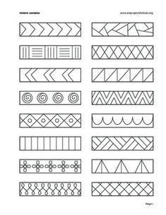 the different types of lines and shapes that can be used to make an ornament