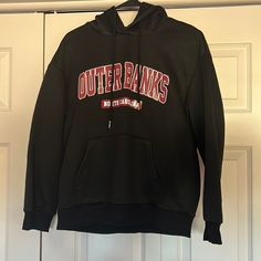 Outer Banks Sweatshirt Never Worn Before. Jj Maybank Sweatshirt, Outer Banks Hoodie Ideas, Outer Banks Shirt Designs, Outer Banks Sweatshirt, Outer Banks Sweatshirts & Hoodies, Outer Banks Shirt, Outer Banks, Banks, Black Red