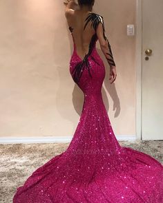 Sexy Mermaid Evening Dresses | One Sleeve Open Back Pageant Dress | Babyonlinewholesale Mermaid Sequin, Pageant Dress, Mermaid Evening Dresses, Herve Leger, Pageant Dresses, John Varvatos, Long Prom Dress, Custom Dresses