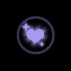 a heart shaped object in the middle of a dark background with stars around it and a black circle