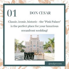 Are you planning to get married in the Tampa Bay Area but need help deciding which venue to choose? If you’re dreaming of an outdoor wedding with stunning views, we’ve got you covered! Here’s Part ONE of our Favorite Rooftop Venues in Tampa, St. Petersburg, and Clearwater, offering breathtaking scenery for your special day. Head to the link in our bio to read more! #MDPEvents #MDPEventsPlanning #WeddingPlanning #FloridaWeddings #SarasotaWeddings #SarasotaWeddingPlanner #FloridaWeddingPlanni... Oceanfront Wedding, Pink Palace