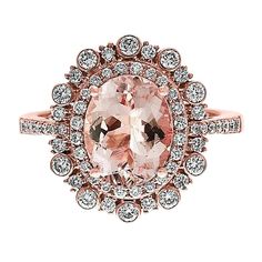 Pink Diamonds Engagement, Morganite Diamond Ring, Pink Diamond Engagement Ring, Skull Engagement Ring, Helzberg Diamonds, Morganite Diamond, 14k Rose Gold Ring, Diamond Anniversary Rings, Morganite Engagement Ring