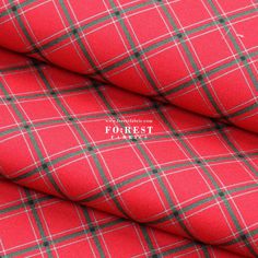 red plaid fabric with green and black checkered on the outside, which is very soft