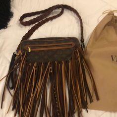 Authentic Re-Purposed Boho Louis Vuitton Crossbody Purse. Bohemian Western Style.Brown Leather Removable Strap. Louis Vuitton Crossbody, Cross Body Purse, Louis Vuitton Bags, Crossbody Purse, Western Style, Purses Crossbody, Louis Vuitton Bag, Cross Body, Brown Leather