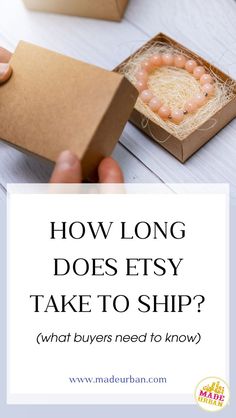 someone is holding a box with eggs in it that says how long does etsy take to ship?