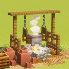 an image of a minecraft fire pit