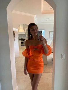 Orange Short Prom Dress Mini Homecoming Dresses, AST1068 – Asteria Homecoming Dresses Bodycon, Orange Homecoming Dresses, Mini Prom Dresses, Looks Pinterest, Mini Homecoming Dresses, Mode Zara, Orange Satin, Dress Homecoming, Looks Party