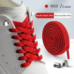 Color: Red Red Sporty Sneakers With Elastic Laces, Casual Red Sneakers With White Laces, Red Sneakers With Elastic Laces And Round Toe, Red Sneakers With White Laces For Sports, Red Sports Sneakers With White Laces, Cheap Red Lace-up Sneakers, Red High-top Sneakers With Elastic Laces, Red Breathable Lace-up Sneakers, Comfortable Red Lace-up Sneakers