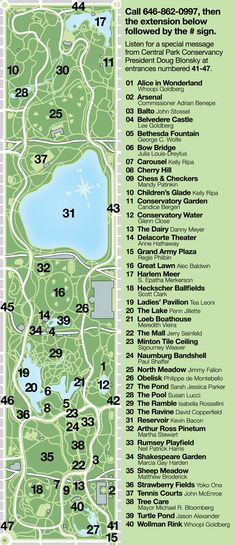 a map showing the locations of various parks