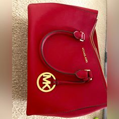 Excellent Condition. Designer Red Bags With Gold-tone Hardware, Designer Red Bag With Branded Hardware, Designer Red Bags With Branded Hardware, Red Bags With Branded Hardware For Shopping, Red Shopping Bag With Branded Hardware, Red Shopping Bags With Branded Hardware, Red Bags With Gold-tone Hardware For Shopping, Red Shopping Bags With Gold-tone Hardware, Red Bags With Gold-tone Hardware For Errands