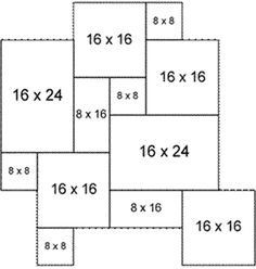 the floor plan for an apartment with six square feet and four squares on each side