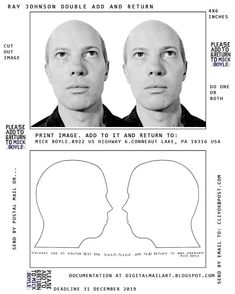 two men's heads are shown with the same image