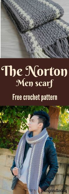 the north men scarf is free crochet pattern and it's easy to make