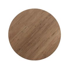 a round wooden table top on a white background