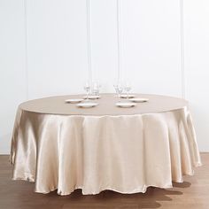 120 Beige Satin Round Tablecloth Table Overlays, Wedding Party Table, Party Table Cloth, Photography Decor, Tablecloth Sizes, Table Skirt, Mantel Redondo, Party Events, Wedding Linens