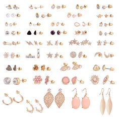 PRICES MAY VARY. Assorted Stud Earrings Set:We Carefully Match the 42 Styles of Earrings for Customers. Each One is Unique and Gorgeous.These Multi Style Small Stud Earrings Can be Worn Any Day or to Accent your Outfit Without Drawing Too Much Attention away from your Overall Look. Choose the Suitable Earrings to Match your Different style Safe material: these stud earrings are separately made of alloy and gold plated with delicate design; And they are small items,Lightweight and Hypoallergenic: Pearl Earring Set, Vintage Stud Earrings, Small Stud Earrings, Multiple Piercings, Friendship Jewelry, Big Hoop Earrings, Faux Pearl Earrings, Womens Earrings Studs, Small Earrings Studs